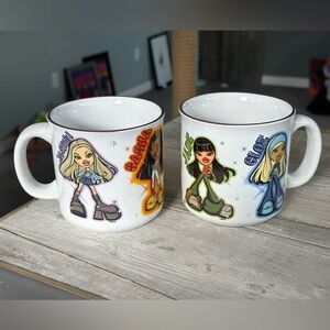 Set of 2 Bratz Ceramic 20z Mug Microwave Safe Y2K McBling Cloe Jade Sasha Yasmin